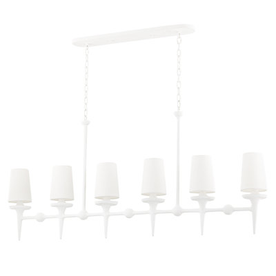 Lustre linéaire en lin 6 lumières Torch 4.75 "