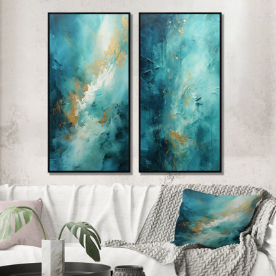 «Turquoise Tranquility», 2 pièces sur toile