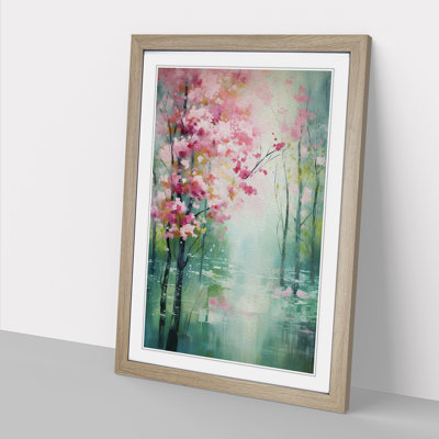 Spring Forest Impressionism No.2 - Single Picture Frame Print on Wood