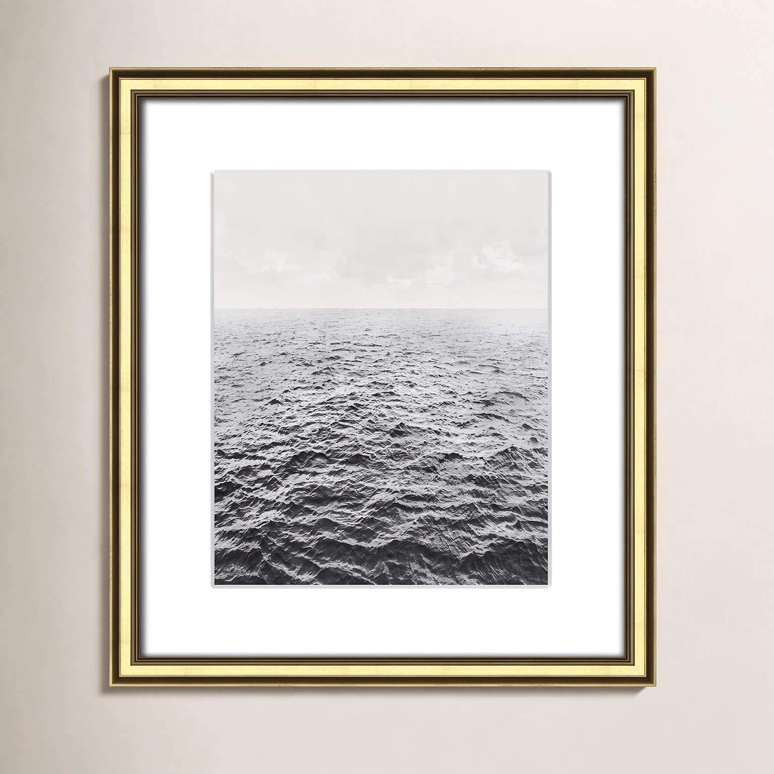 Anali "Rolling in" Print by Mike Calascibetta, Gold, 14.25" W x 16.25" H x 0.875" D