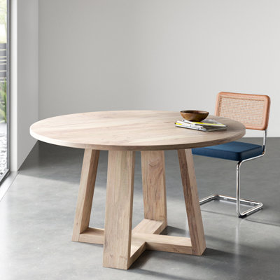 Mathias Round Solid Wood Dining Table