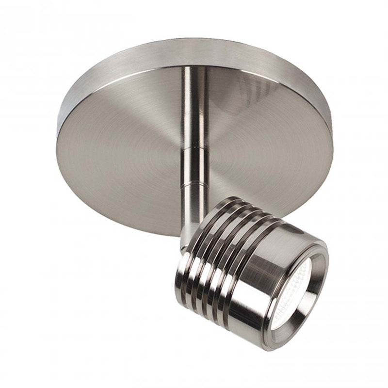 Plafonnier semi-encastré 1 lumière 5 po Vector, Nickel brossé