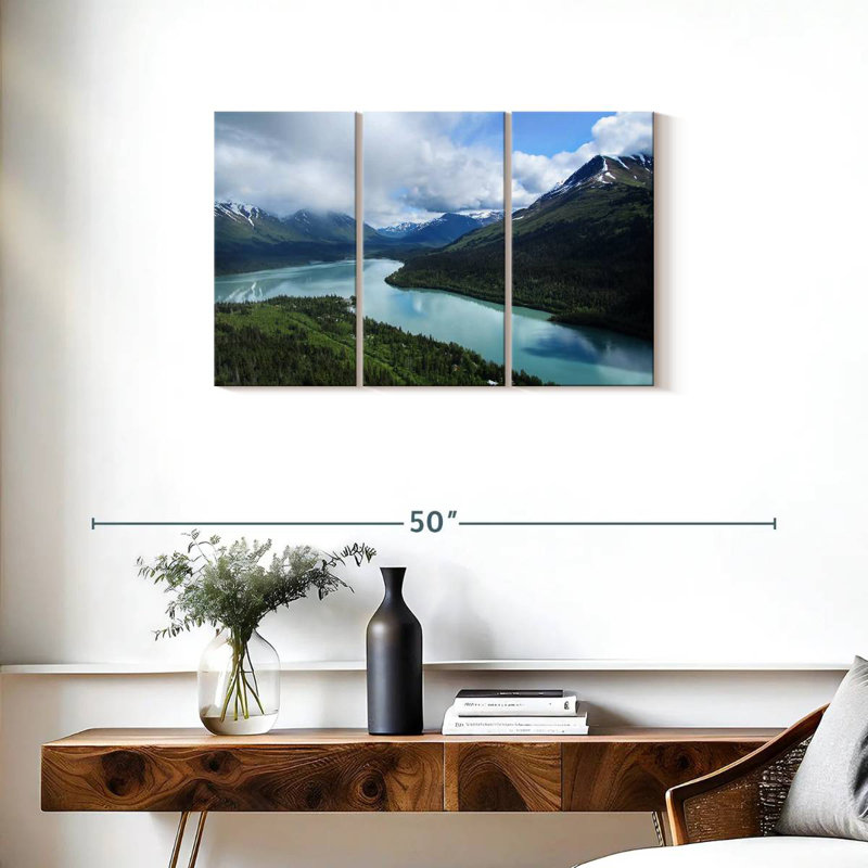 Alvord Alaska Mountainscape, 20" H x 33" W