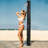 Solar Powered Temperature Controlled PVC Freestanding Outdoor Shower with Detachable Shower Head and Footwash Spout