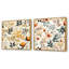 Gaetan - Ensemble de 2 collages carrés botaniques abstraits-101847373-101847374