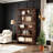 70.8 Inch Freestanding Mid-Century X-Design Bookcase