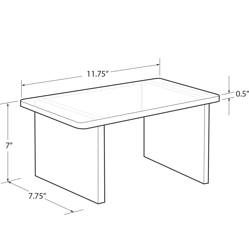 Clear Acrylic Desktop Monitor Stand with 38.5 kg Load Capacity