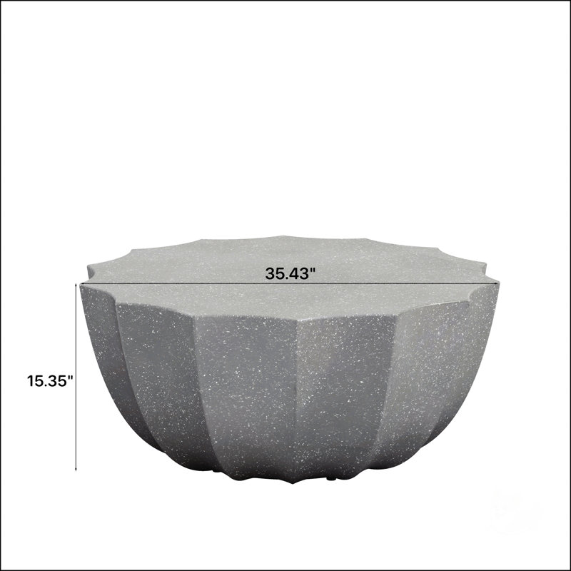 Table basse imperméable et durable en ciment Mgo pour l'intérieur et l'extérieur, idéale pour les terrasses, les jardins et les salons
