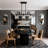 3-Light Dimmable Black Matte Crystal Pendant Light