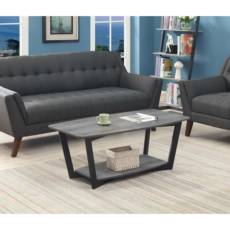 Raimonds Coffee Table, Weathered Gray and Black