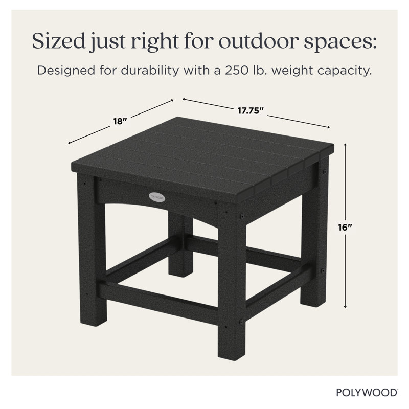 POLYWOOD Club 18" End Table, Sand