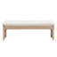 Chaise longue 51,5 po en bois d'hévéa avec coussin