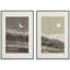 Idea4wall, reproduction d'art encadrée, ensemble, croissant de lune, soleil brillant, aquarelle, paysage, symboles abstraits, art moderne, bohème, graphique, chic et coloré pour le salon, la chambre à coucher, le bureau-71660203-71660207