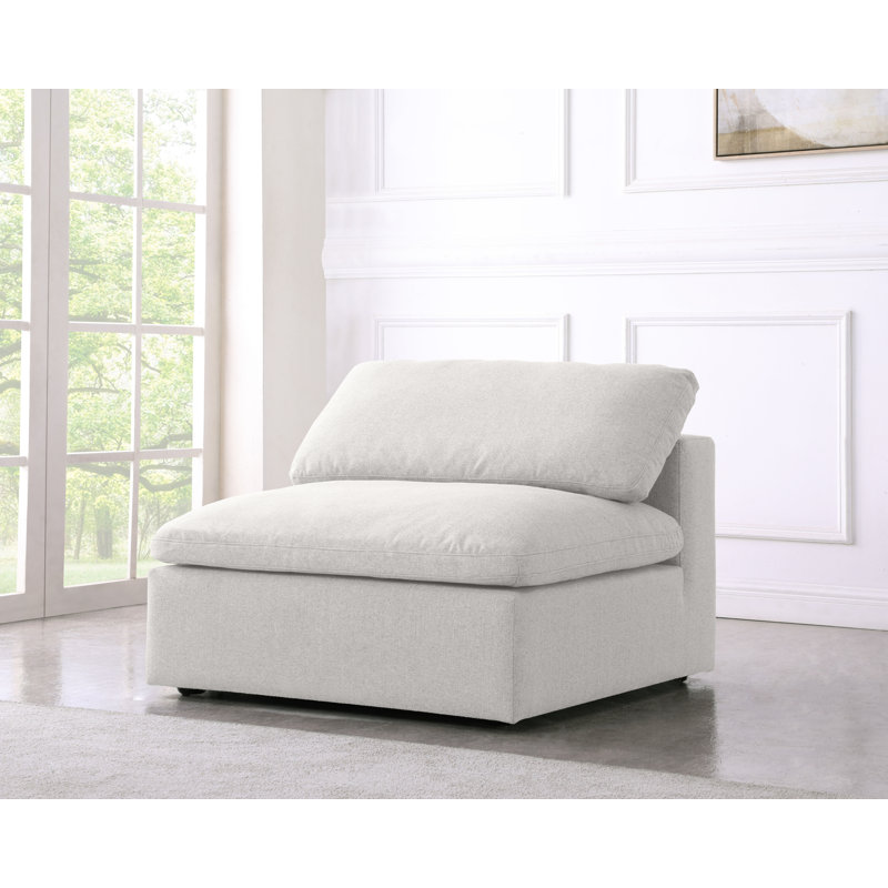 Burrows Upholstered Accent Chair, Cream Linen Blend