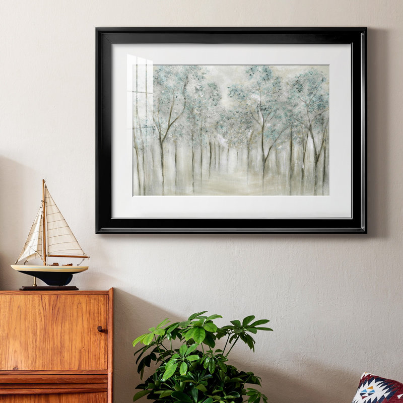 «Neutral Spring» - peinture encadrée, H 18,5 po x l 24,5 po x P 1,5 po, Papier avec cadre noir