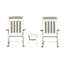 Ensemble de 3 chaises berçantes d'extérieur