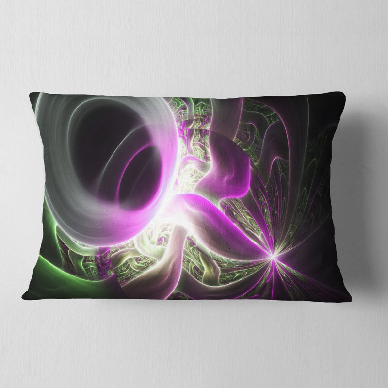 Motif mauve clair sur fond noir - imprimé abstrait