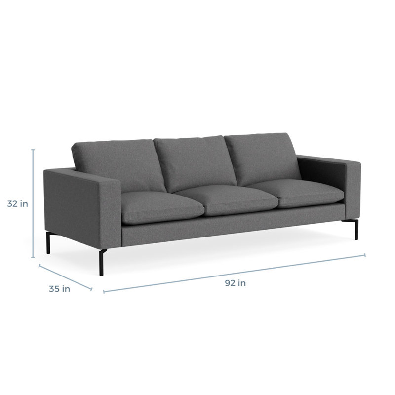 MTO - The New Standard Sofa, 32" H x 92" W x 35" D, Gabro Gray