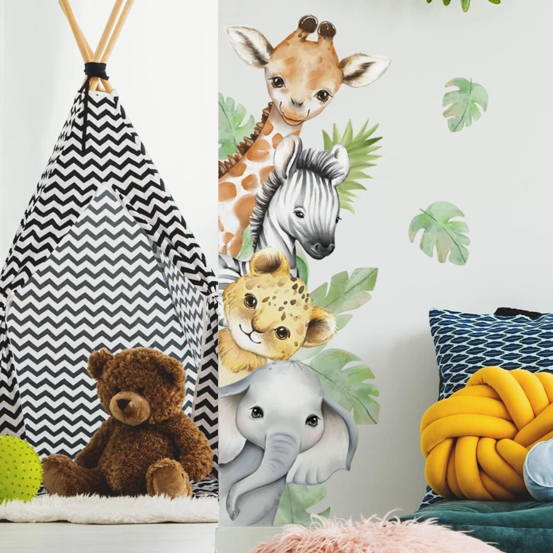 Yori Animals Wall Decal Indigo Safari