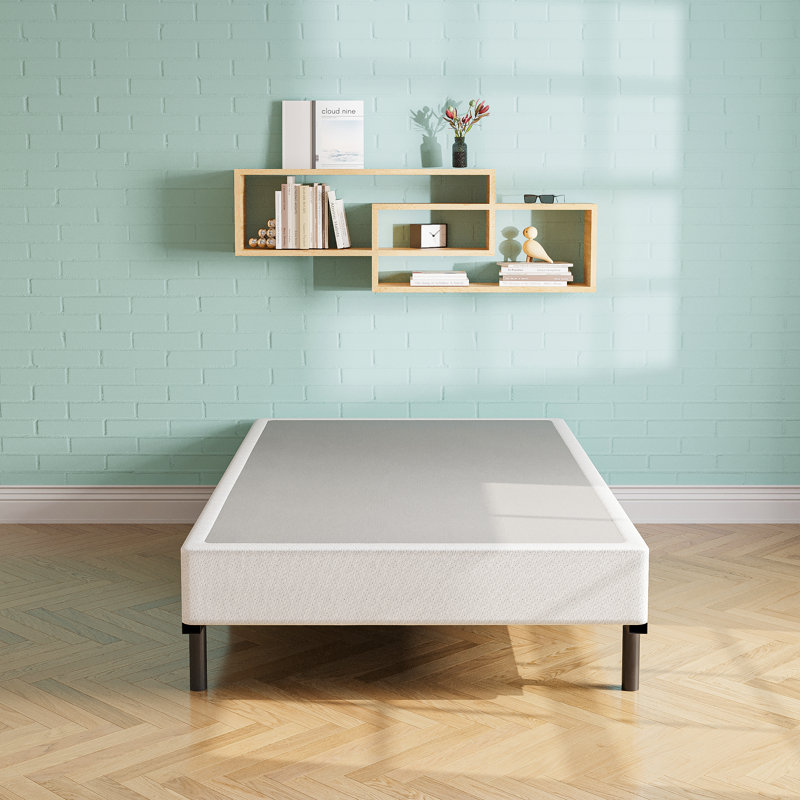 Cadre de lit en métal robuste de 7 pouces pour sommier tapissier et matelas, support en acier renforcé, Lit simple