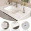 37 Inch Marble Vanity Top, Vanity Top With 1 Pre-Drilled Faucet Holes, Bathroom Vanity Top With Undermount Rectangular Middle Sink And 4" Height Backsplash