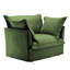 Fauteuil avec 1 siège profond, 2 coussins décoratifs et une housse simple en chenille amovible-177359328