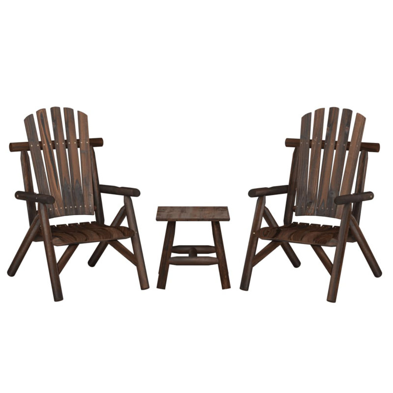 Laytonville Solid Wood 2 - Person Seating Group, Brown