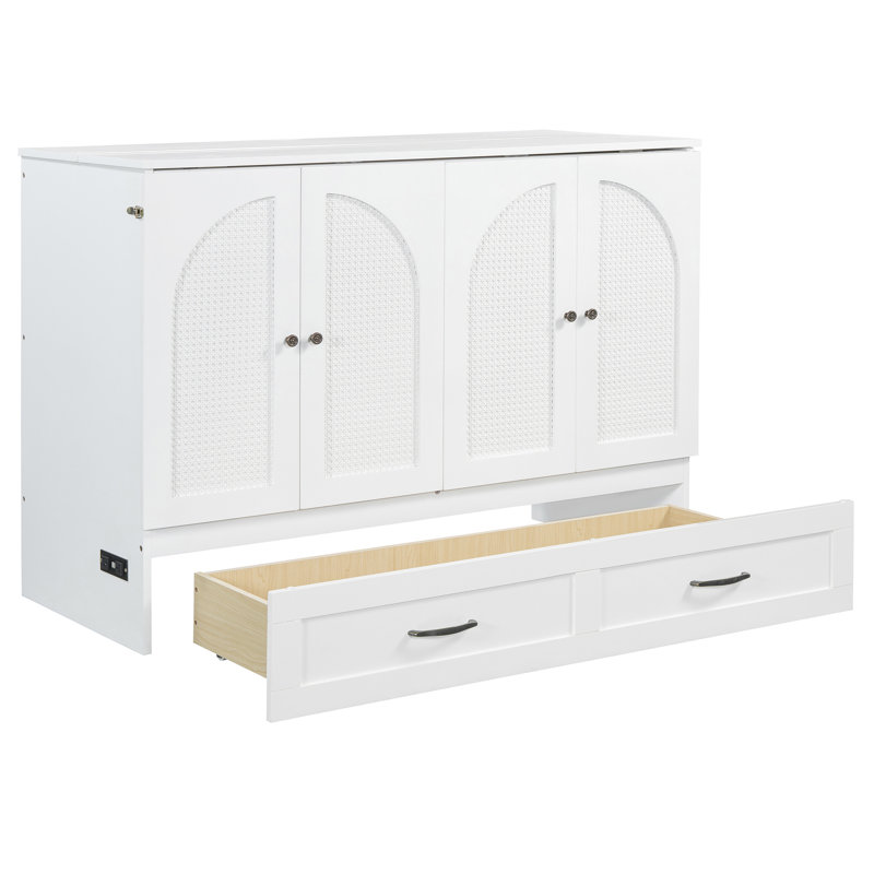 Lit double en blanc avec un tiroir généreux - Solution pour les petits appartements. Organiser les coussins, les vêtements,. La finition ajoute du charme. Chargement disponible. Instructions d'assemblage faciles. 75,1 po x l