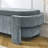 Contemporary Oval Storage Ottoman Bench for Living Room & Bedroom - Gray-1268296663