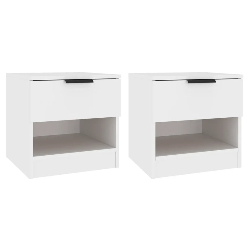 Jaramiah 40cm W Solid Wood Bedside Table, White