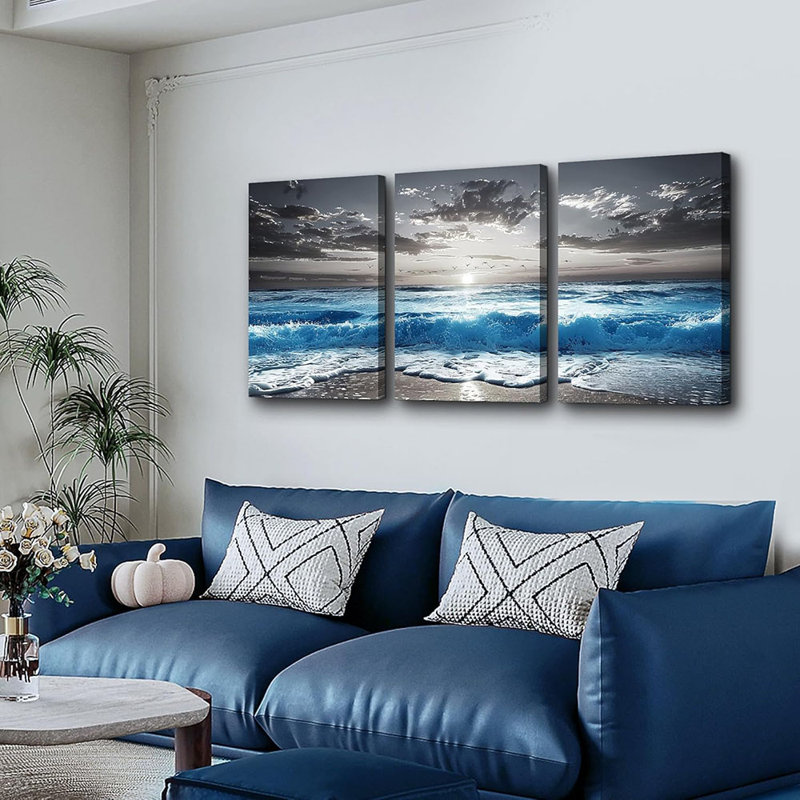 3 Piece Wrapped Canvas Print, 60 cm H x 40 cm W
