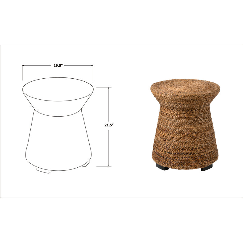 Elida End Table, Light Brown