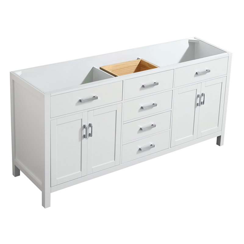 Base de meuble-lavabo double Petrel, Blanc