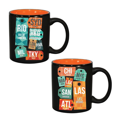 Travel 11 oz Tuxedo Mug 2 Piece Set