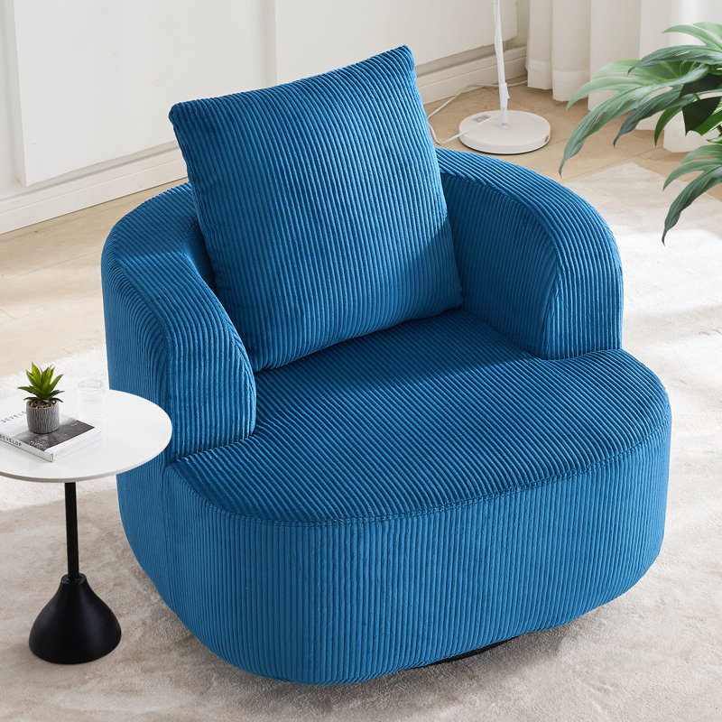 Fauteuil d'appoint pivotant à 360 ° Modern, Bleu