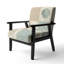 «Grason - Beach Treasures Collage I - Fauteuil d'appoint rembourré traditionnel