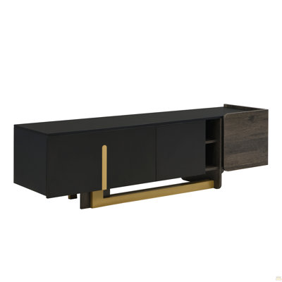 Meuble télé et table basse, ensemble de 2, console télé moderne, tables centrales en bois avec plateau spacieux