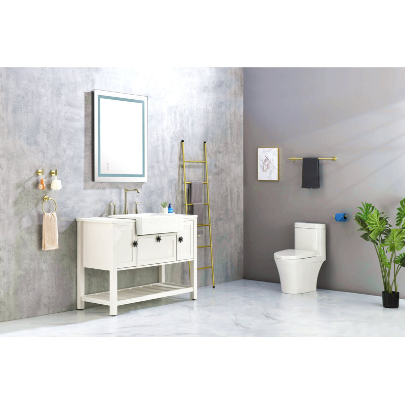 Miroir de salle de bain à DEL 40 po x 36 po avec façade et rétro-éclairage, grands miroirs muraux à intensité variable avec antibrouillard, mémoire, 3 couleurs, miroir de meuble-lavabo à DEL