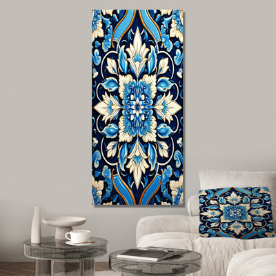 Motif abstrait abstrait bleu et blanc - tuile abstraite