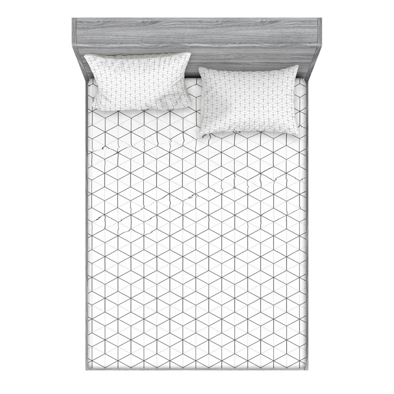 Microfiber Sheet Set, Queen Sheet Set with Fitted Sheet, Geometric