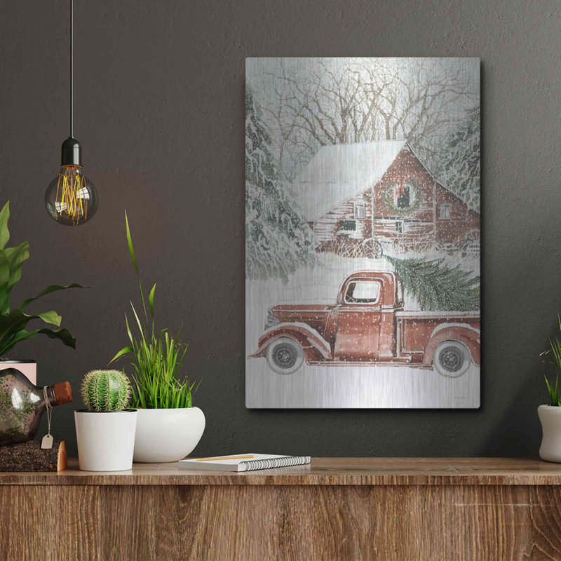 «Down Home Christmas» par Cindy Jacobs, art mural en métal, H 16 po x l 12 po