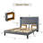 Modern Bed With 2 Nightstands, Charging Station And Colorful Led Light-1867890486