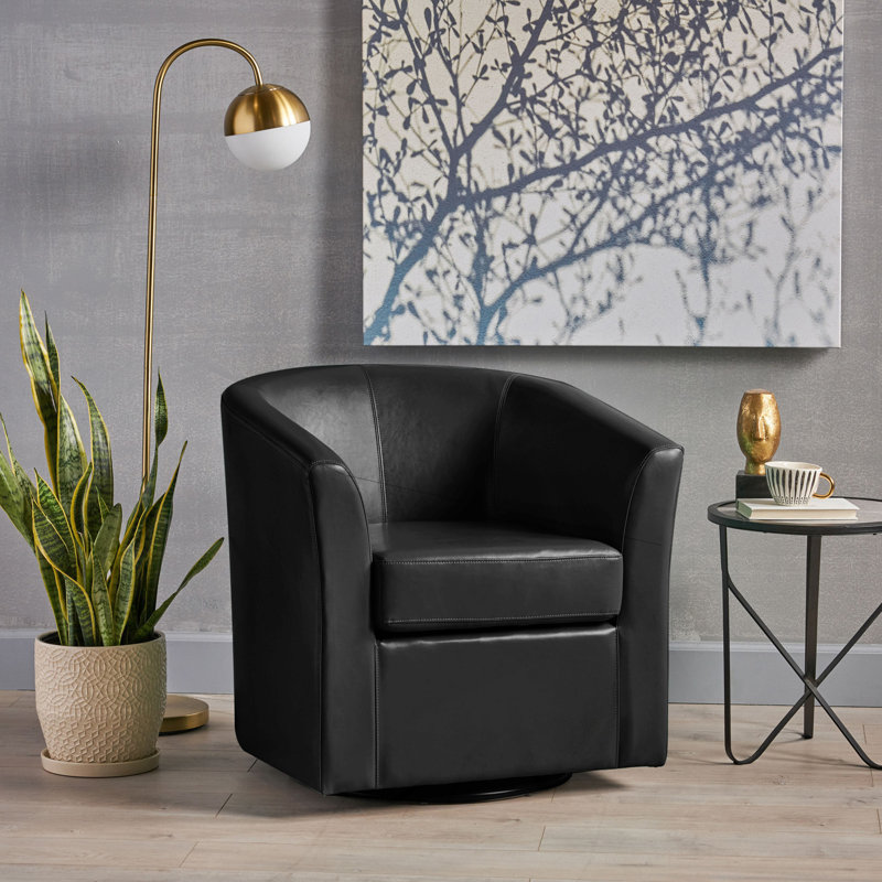 CHAISE CLUB PIVOTANTE, Noir