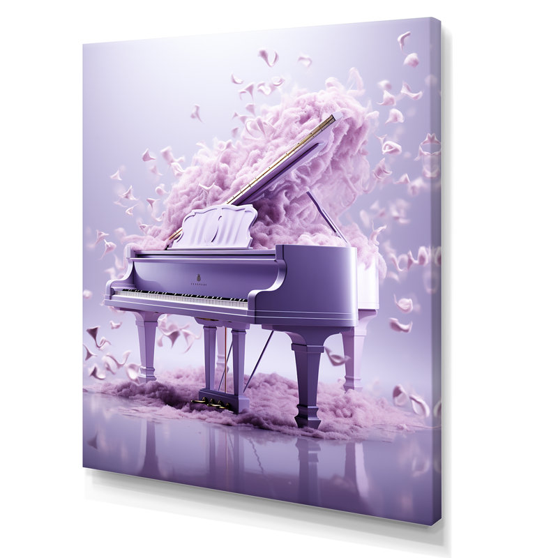«Purple Piano Whimsical Waltz» sur impression sur toile, Toile tendue, 32" H x 16" W