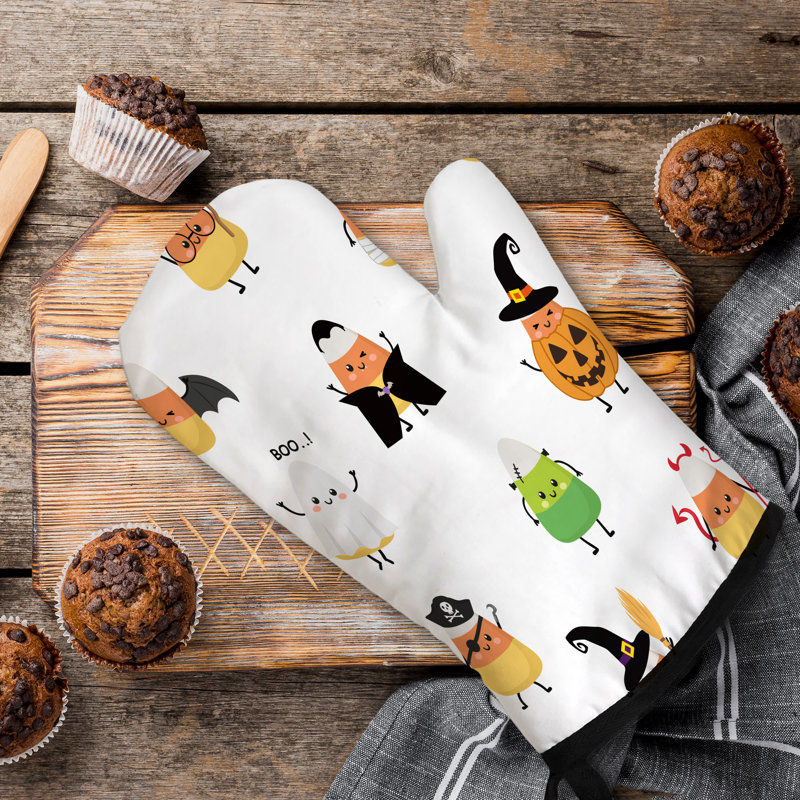 Sergé de coton Eerie Halloween Glow Oven Mitt