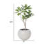 Arbre à fleurs 74,75 po artificiel dans un pot à fleurs blanc parfait pour une utilisation intérieure et extérieure