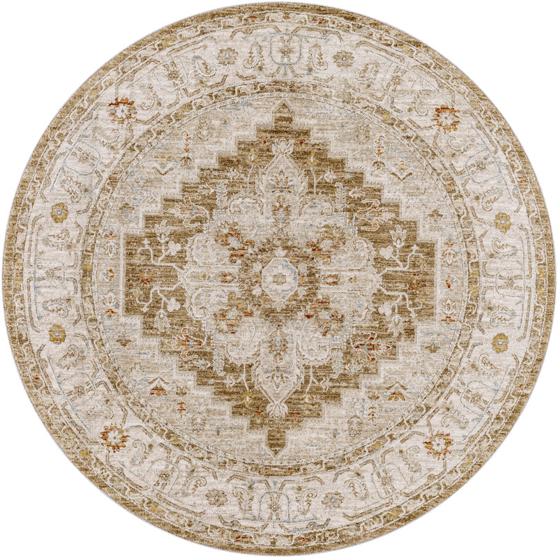 Tapis oriental brun / blanc Finnlagh, Rectangle 10 pi x 14 pi