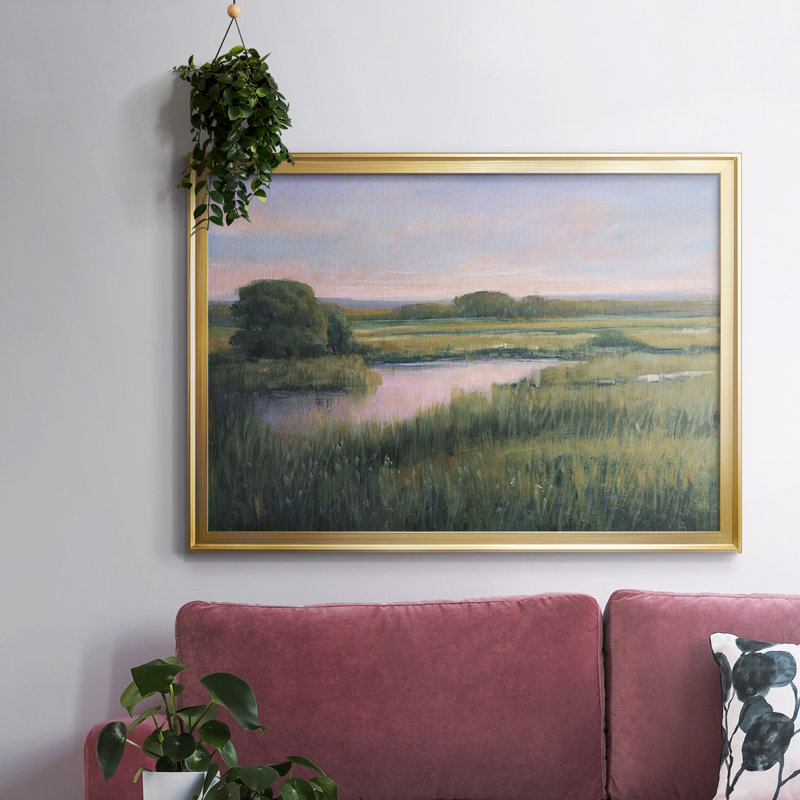 Spring Marsh I, reproduction d'art sur toile, Or, H 18 po x l 26 po x P 1,5 po