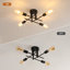Black 4-Light Branch Ceiling Light