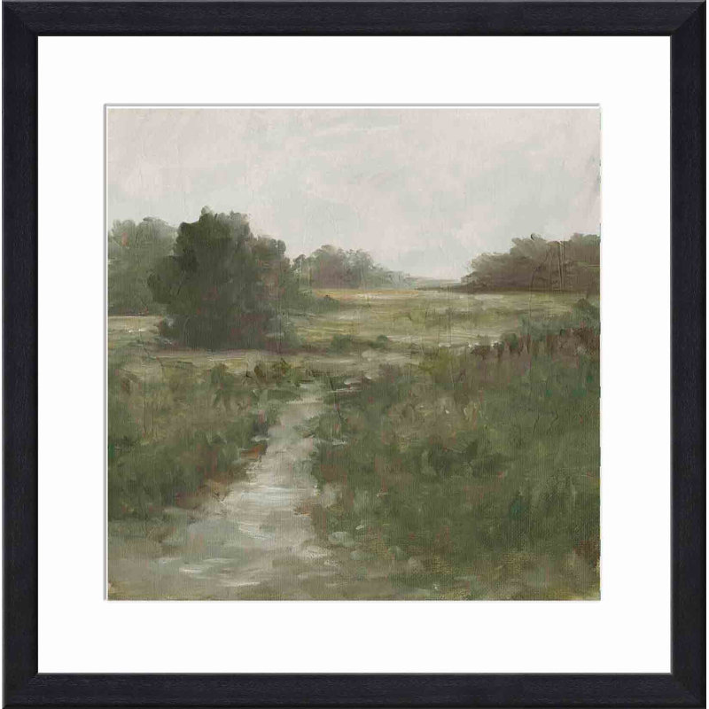Tranquil Fen I by Ethan Harper, Black, 17.8" H x 17.8" W x 1.18" D